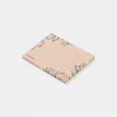 Boho Wildblumen Neutrale Palette Ihr Name Post-it Klebezettel (angewinkelt)
