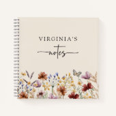 Boho Wildblumen Notizblock (Vorderseite)