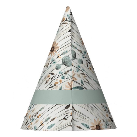 Boho Wildblumen Partyhütchen (Rückseite)