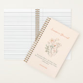 Boho Wildblumen Personalisiert Scripting Journal Notizblock (Innen)