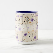 Boho-Wildblumen Personalisierte Blumen Tasse (Zentrum)