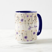 Boho-Wildblumen Personalisierte Blumen Tasse (VorderseiteRechts)