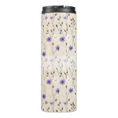Boho Wildblumen Personalisierte Blumen Thermosbecher (Rückseite)