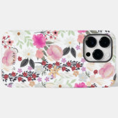 Boho Wildblumen Pink Floral Case-Mate iPhone Hülle (Rückseite (Horizontal))