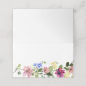 Boho-Wildblumen-Platzkarte Platzkarte (Außenseite Aufgefaltet)