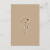 Boho Wildblumen QR Code Hochzeitdetails Kleine Begleitkarte (Rückseite)