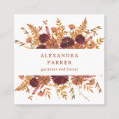 Boho Wildblumen Quadratische Visitenkarte (Vorderseite)