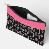 Boho Wildblumen Rosa Mädchenhaft Trendig Zubehörtasche (Offen)