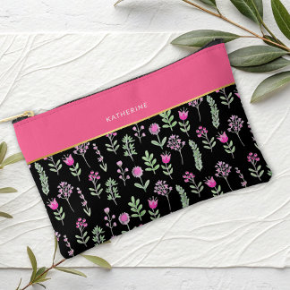 Boho Wildblumen Rosa Mädchenhaft Trendig Zubehörtasche