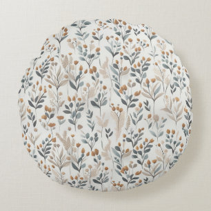 Boho Wildblumen Rundes Kissen