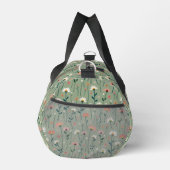 Boho-Wildblumen-Sage-Grün-Monogramm Duffle Bag (Rechts)