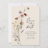 Boho Wildblumen Save The Date (Vorderseite)