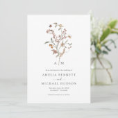 Boho Wildblumen Save The Date (Stehend Vorderseite)