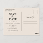 Boho Wildblumen Save the Date mit Foto Postkarte (Rückseite)