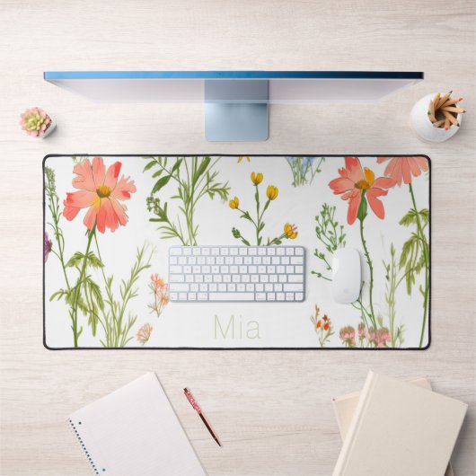 Boho Wildblumen Schreibtischunterlage (Büro 1)