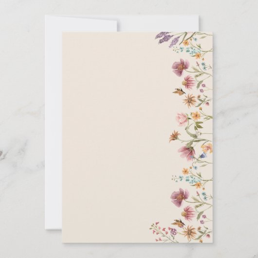 Boho-Wildblumen speichern Datumskarten Save The Date (Rückseite)