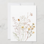 Boho Wildblumen Spring Floral Wedding Einladung (Rückseite)