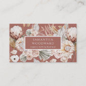 Boho Wildblumen Terracotta Clothing Branding Visitenkarte (Vorderseite)