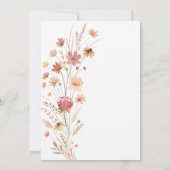 Boho Wildblumen Terracotta Wedding Einladung (Rückseite)