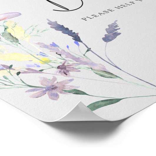 Boho Wildblumen - Trinken, helfen Sie sich selbst Poster (Ecke)