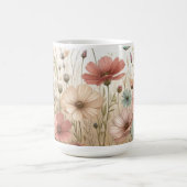 Boho Wildblumen und Schmetterlinge Kaffeetasse (Mittel)