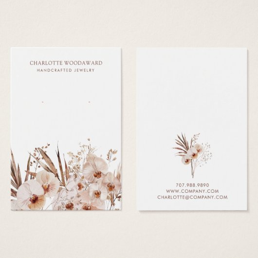 Boho Wildblumen verdienen Schmuckkarten (Vorne & Hinten)