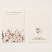Boho Wildblumen verdienen Schmuckkarten (Vorne & Hinten)