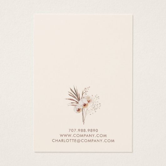 Boho Wildblumen verdienen Schmuckkarten (Rückseite)