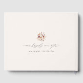 Boho Wildblumen Vintage Hochzeit im Herbst Gästebuch (Rückseite)