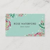 Boho Wildblumen Visitenkarte (Vorderseite)