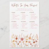 Boho Wildblumen Was ist in deinem Duschspiel? (Vorderseite)