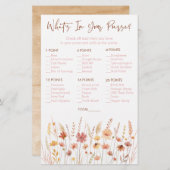 Boho Wildblumen Was ist in deinem Duschspiel? (Vorne/Hinten)