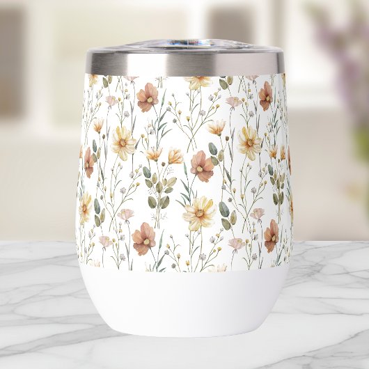 Boho-Wildblumen-Wasserfarbe