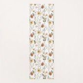 Boho-Wildblumen-Wasserfarbe Yogamatte (Vorderseite)