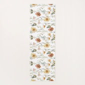 Boho-Wildblumen-Wasserfarbe Yogamatte (Rückseite)