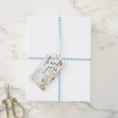 Boho Wildblumen Wasserfarben Minimales Brautparty Geschenkanhänger (Mit Garn)