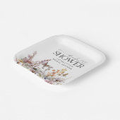 Boho-Wildblumen-Watercolor-Florale-Hochzeitsdusche Pappteller (Gewinkelt)