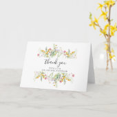 Boho Wildblumen Wedding Danke-Card Karte (Gelbe Blume)