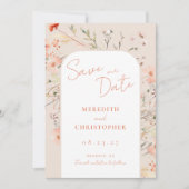 Boho Wildblumen Wedding Save The Date (Vorderseite)