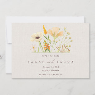 Boho Wildblumen Wedding Save The Date