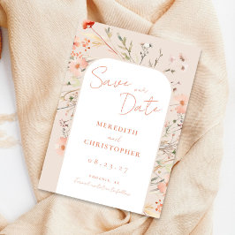 Boho Wildblumen Wedding Save The Date