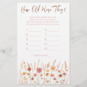 Boho Wildblumen wie alt waren sie Duschenspieler (Vorderseite)