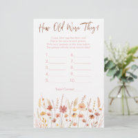 Boho Wildblumen wie alt waren sie Duschenspieler