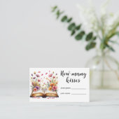 Boho Wildblumen Wie viele Kisses Bridal Game Card Begleitkarte (Stehend Vorderseite)