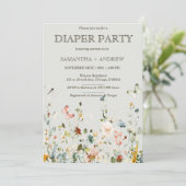 Boho Wildblumen Windelparty Vorlage (Stehend Vorderseite)