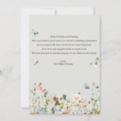 Boho Wildblumen Windelparty Vorlage (Rückseite)