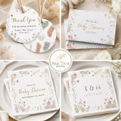 Boho-Wildblumengarten-Aquarell-Baby-Party Pappteller