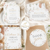 Boho-Wildblumengarten-Aquarell-Baby-Party Pappteller