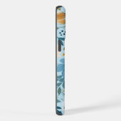 Boho-Wildblumengarten Blaue Blumenmuster iPhone Hülle (Rechte Seite)