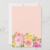 Boho wilde Blume Gartenwasserfarbe Süß 16 Einladung (Rückseite)